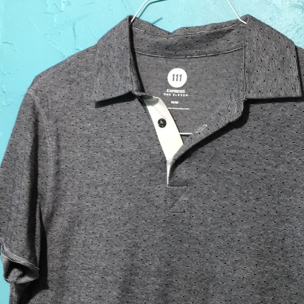 2/$20 Express One Eleven Textured Grey Polo